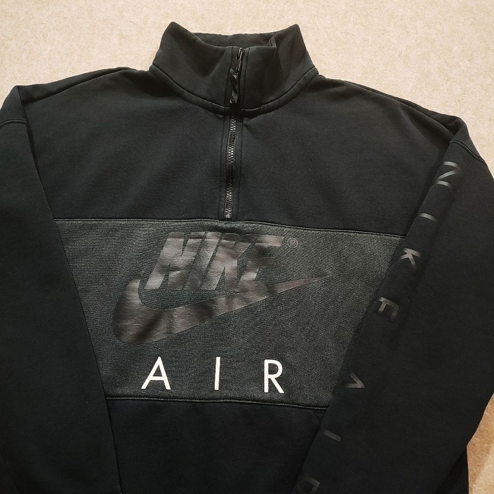 Nike Black Air Logo Long Sleeve Pullover -U - Picture 2 of 5